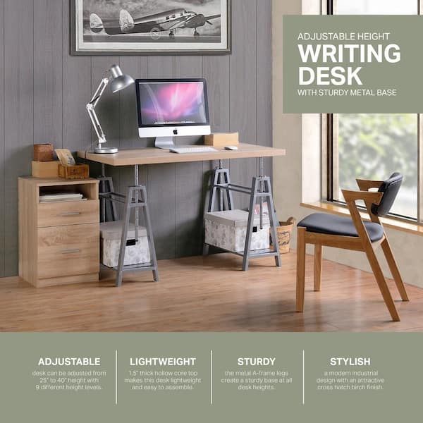 Kyndall Laine Select Model Kyln22 Variable Height Desk with Metal Base