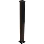3 in. x 3 in. x 38 in. Textured Black Aluminum Post with Welded Base