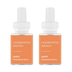 Clementine Mango - Fragrance Refill Dual Pack - Smart Vial - Targets Bathroom Malodor - For Smart Fragrance Diffusers