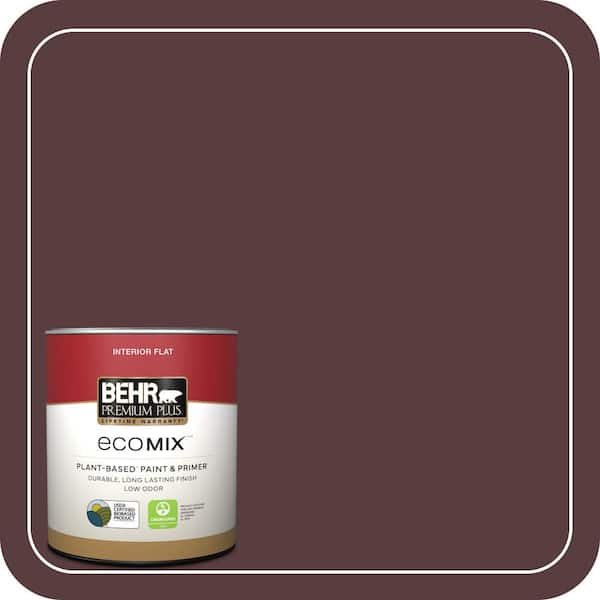 1 qt. #PPU1-02 Divine Wine Flat EcoMix Plant-Based Interior Paint & Primer