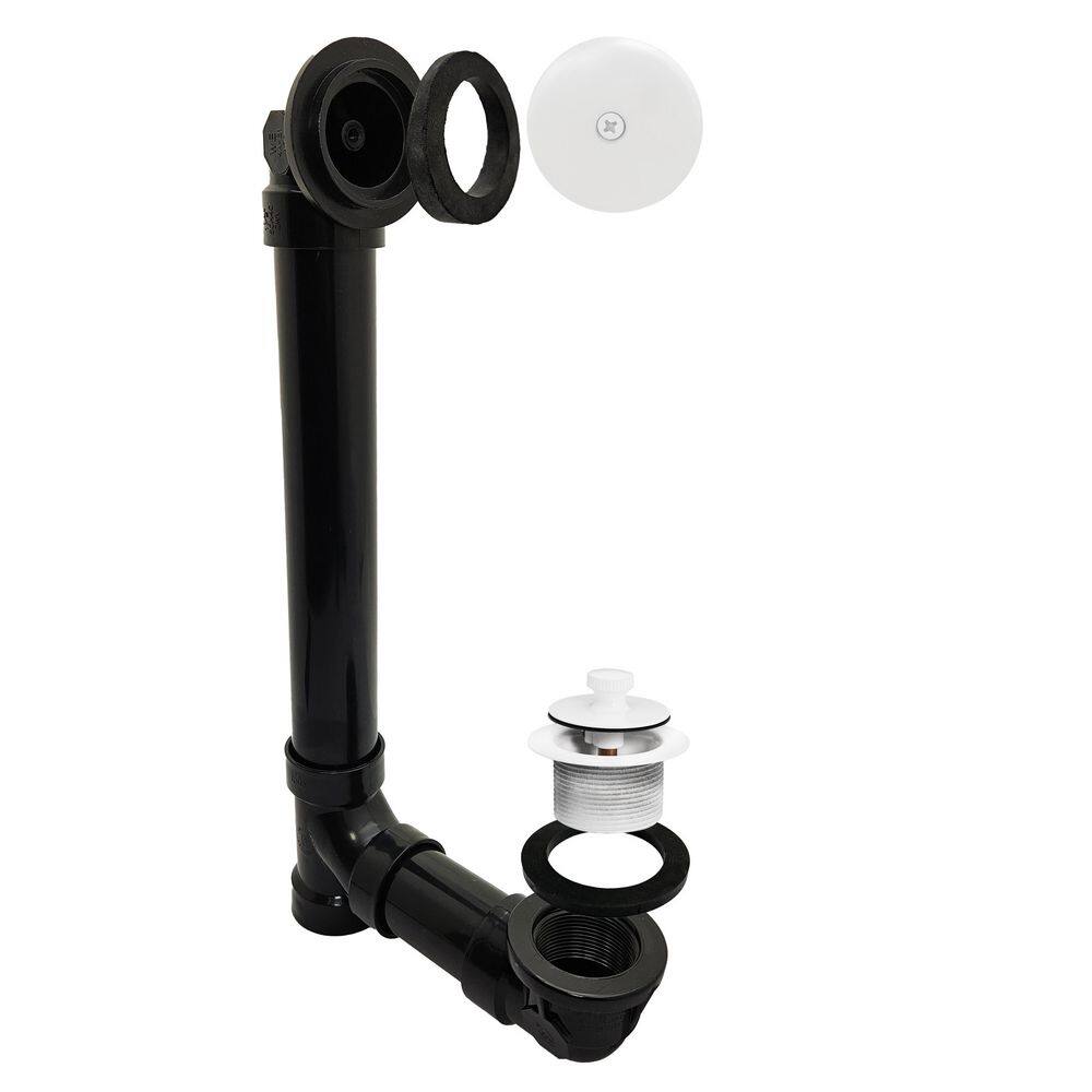 1-1/2 in. Pull and Drain Schedule 40 ABS Bath Waste with 1-Hole Top Elbow in Powder Coat White price history on PriceWatchPro