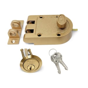 Bronze Lacquer High Security Single Cylinder Jimmy Proof Die Cast Deadbolt Lock with Flat Strike 2 KW1 Keys