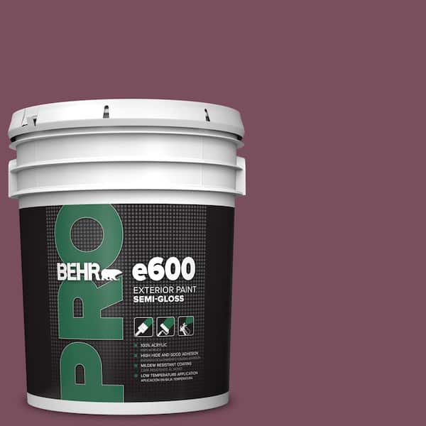 5 gal. #100D-7 Maroon Semi-Gloss Exterior Paint
