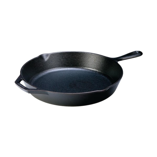 Lodge 12 in. Cast Iron Skillet in Black with Pour Spout