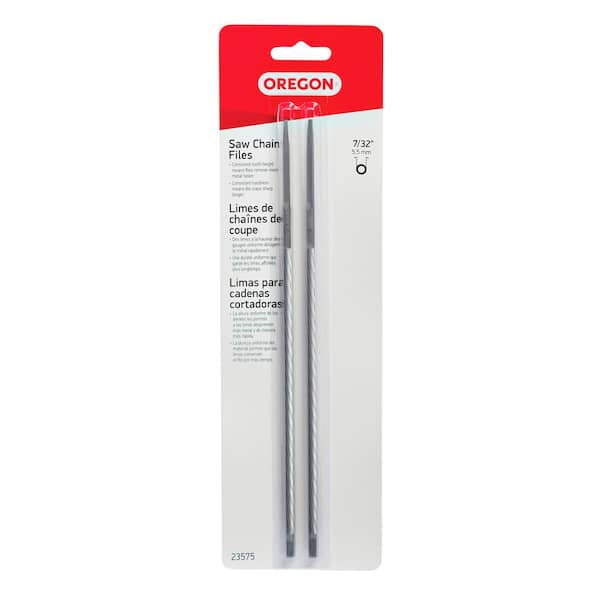 Oregon 7/32 in. Round Saw Chain Files (2-Pack), for 3/8 in. and 0.404 in. pitch saw chain 23575