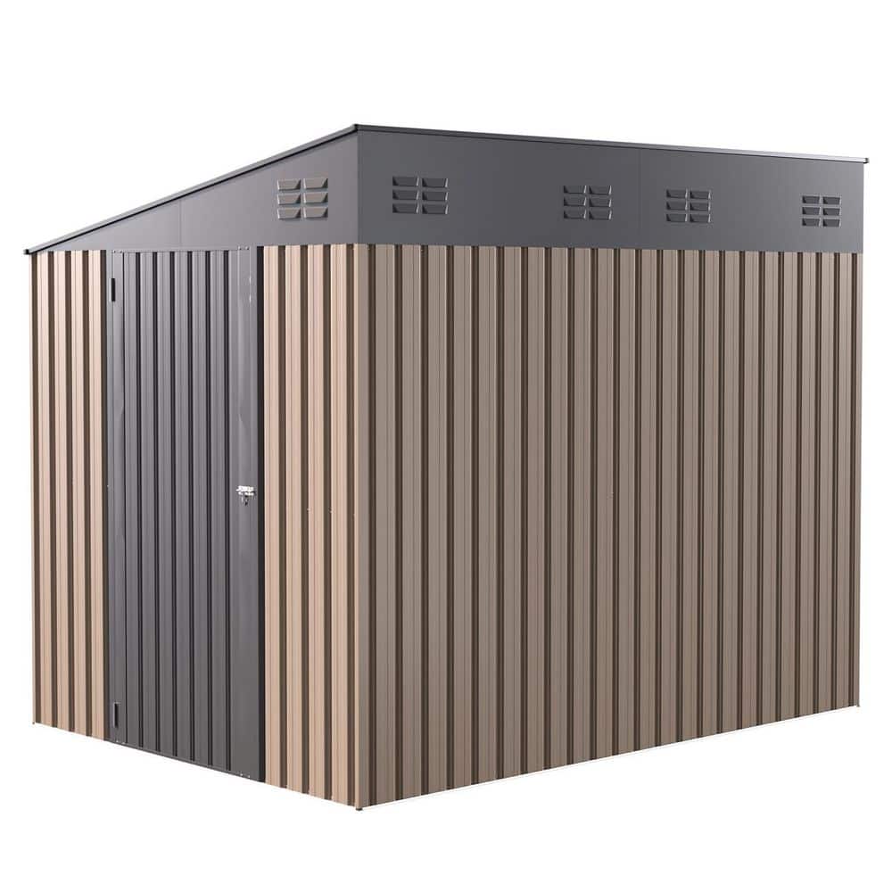 8 ft. W x 6 ft. D Metal Storage Shed with 1-Door for Backyard Garden in Gray (48 sq. ft.) price history on PriceWatchPro