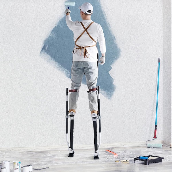 Drywall Stilts Aluminum Tool Stilts 24 to 40 in. Adjustable Painting Black