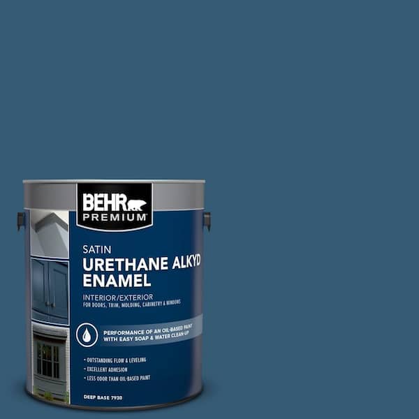 1 gal. #M490-7 Shasta Lake Urethane Alkyd Satin Enamel Interior/Exterior Paint
