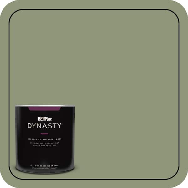 BEHR DYNASTY 1 qt. #420F-5 Olivine Eggshell Enamel Interior Stain-Blocking Paint & Primer