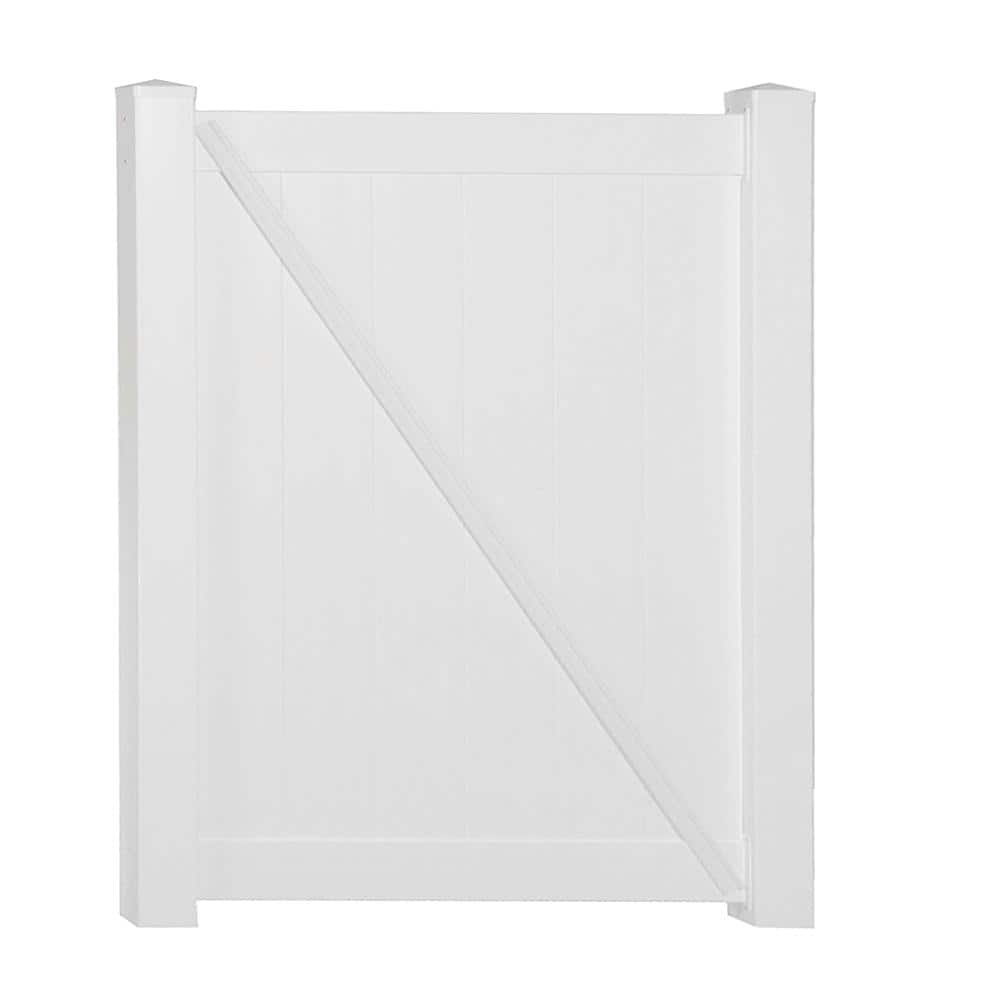 Savannah 3.7 ft. W x 4 ft. H White Vinyl Privacy Fence Gate Kit price history on PriceWatchPro