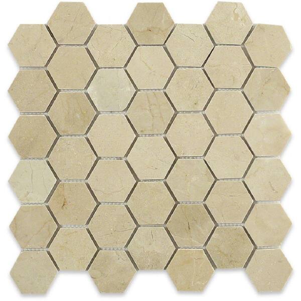 Ivy Hill Tile Hexagon 11.75 in. x 11.75 in. x 10 mm Polished Marble Floor and Wall Tile