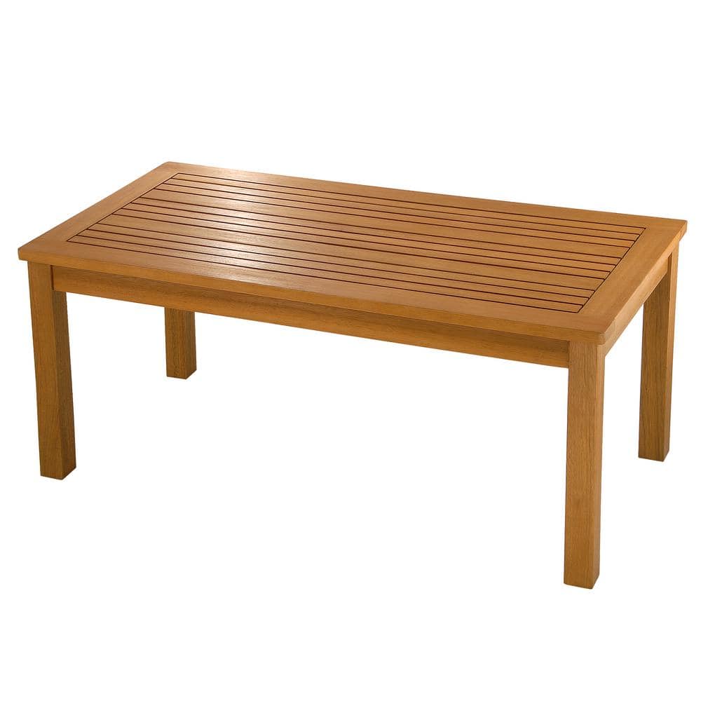 National Outdoor Living Eucalyptus Grandis Wood Outdoor Coffee Table ...