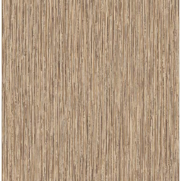 Kofi Brown Faux Grasscloth Paper Strippable Roll (Covers 56.4 sq. ft.)