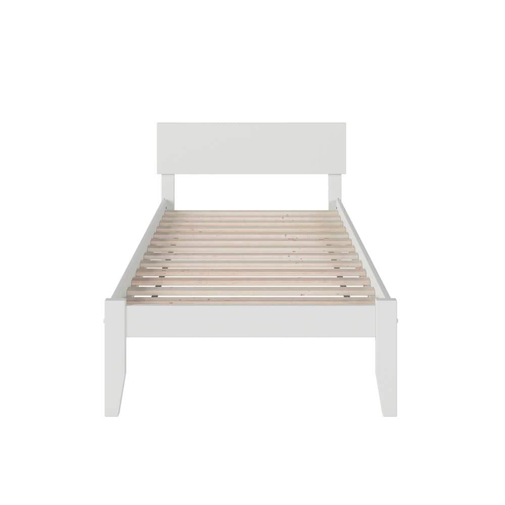 Orlando White Twin XL Panel Platform Bed with Storage
