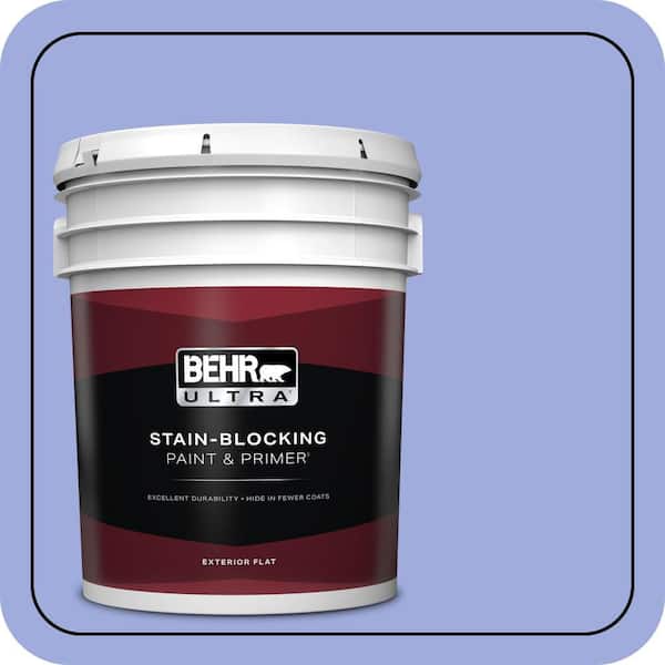 BEHR ULTRA 5 gal. #P540-4 Lavender Sky Flat Exterior Paint & Primer