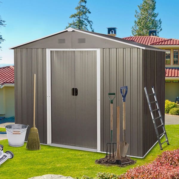 8 ft. x 6 ft. Metal Shed with Double Door (48 sq. ft.)