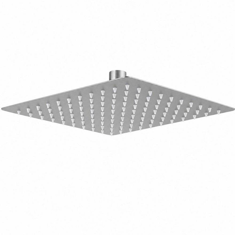 1-Spray Patterns 12 in. Square Waterfall Wall Mount Rain Fixed Shower Head in Nickel, 1.8 GPM Rainfall Shower Heads price history on PriceWatchPro