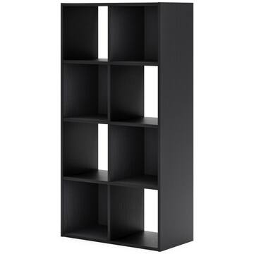 57.95 in. H x 29.84 in. W x 13.50 in. D Black Wood Large 8- Cube Organizer