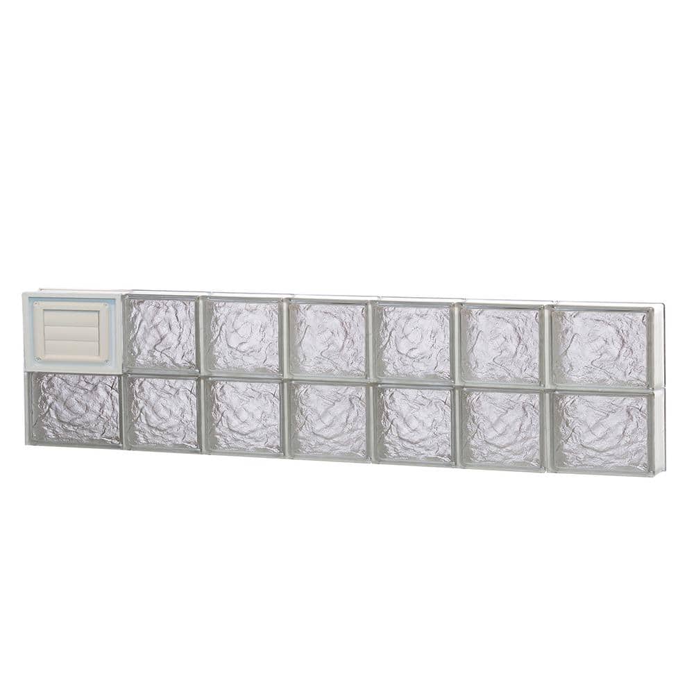 44.25 in. x 11.5 in. x 3.125 in. Frameless Ice Pattern Glass Block Window with Dryer Vent price history on PriceWatchPro