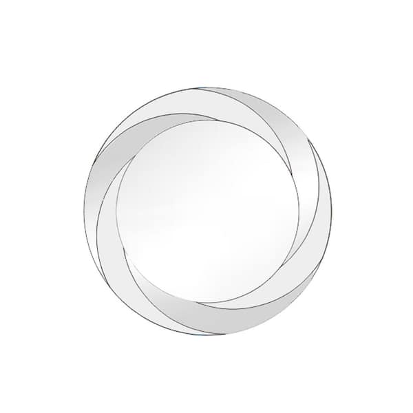 24 in. W x 24 in. H Round Frameless Wall Bathroom Vanity Mirror in