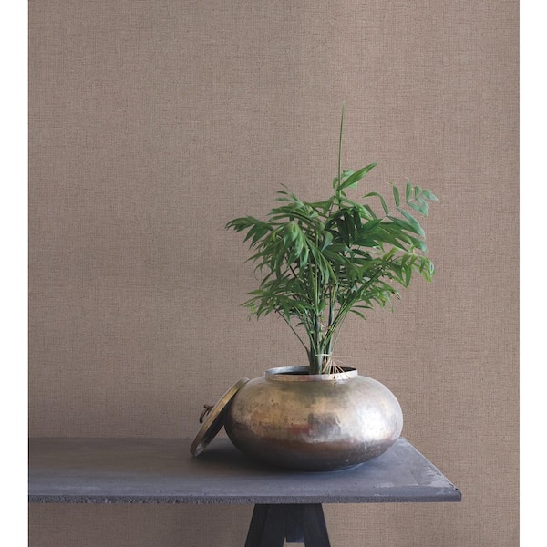 Rugged Linen Sequoia Red Wallpaper