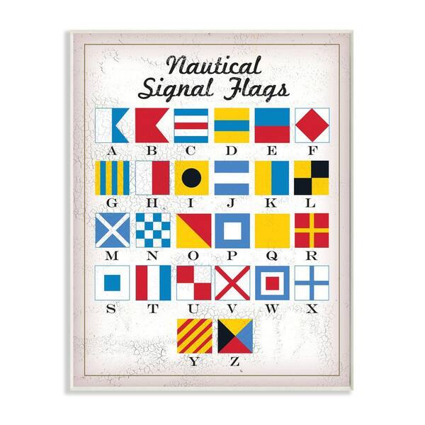 Stupell Industries "Nautical Signal Flags Icon Chart Design" by Jim Baldwin Wall Plaque 15 in. x 10 in.