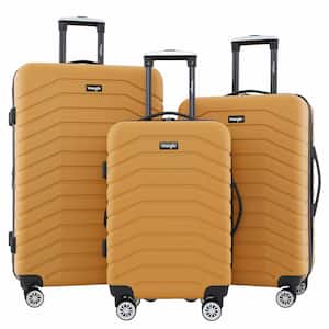 Wrangler 3-Piece Amber Roll Hard Side Luggage Set with 360° 8-Wheel System