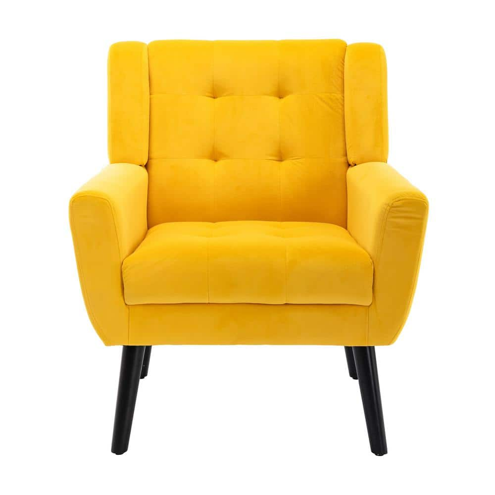 Asucoora Nrymy Yellow Upholstered Tufted Club Arm Chair NRYMY3408YE ...