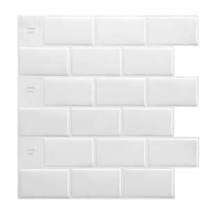 Art3d 12 in. x 12 in. Grey Peel and Stick Wall Tile Backsplash for Kitchen (10-Pack)