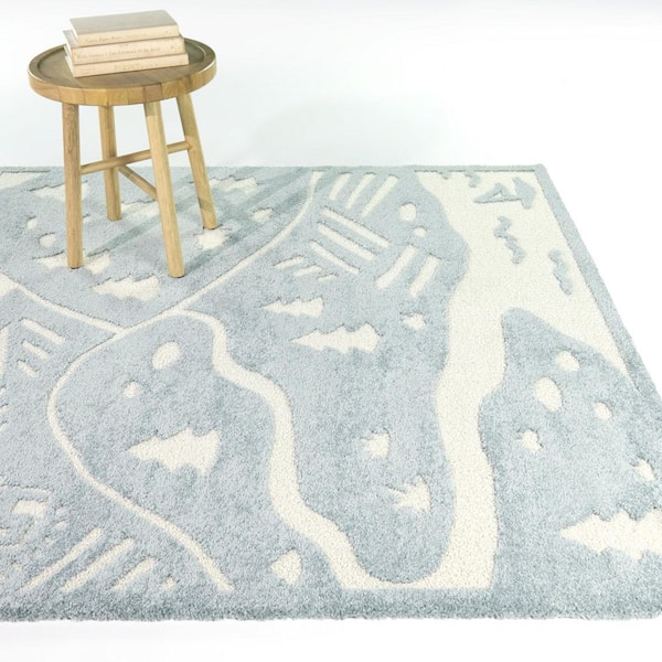 Sherwood Beige 5 ft. 3 in. x 7 ft. Kids Mountain Area Rug