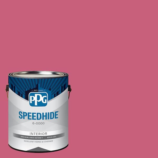 SPEEDHIDE 1 gal. PPG1183-6 Cherry Pink Satin Interior Paint