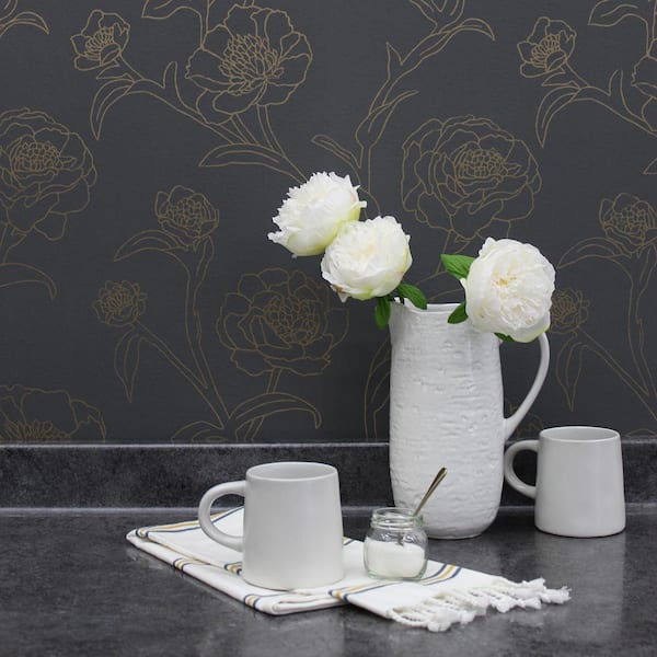 Peony Floral Peel and Stick Wallpaper