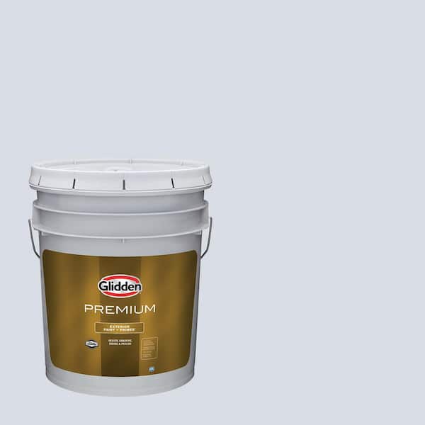 Glidden Premium 5 gal. #PPG1041-3 Billowing Clouds Satin Exterior Latex Paint