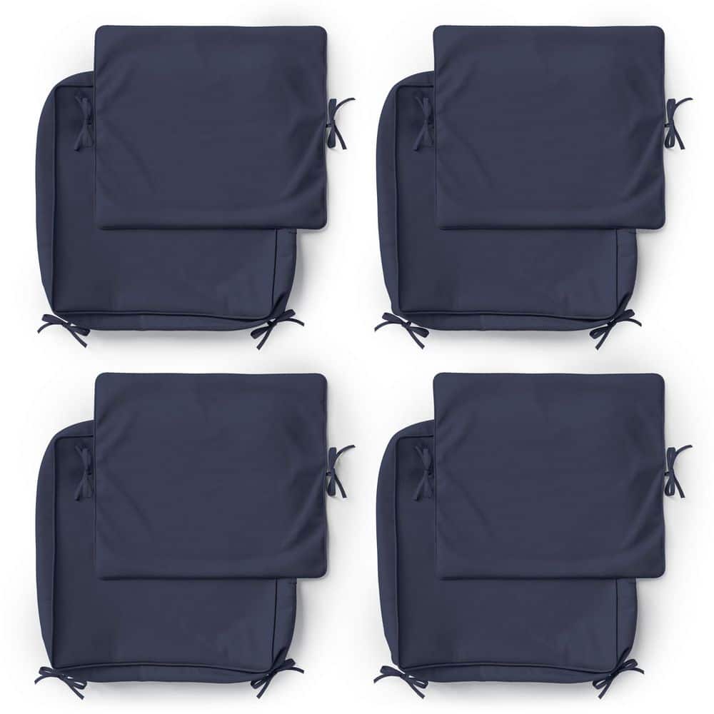 24 in. x 24 in. Slipcover Replacement Outdoor Waterproof Seat and Back Cover Set for Chair and Sofa Navy (4-Pack) price history on PriceWatchPro