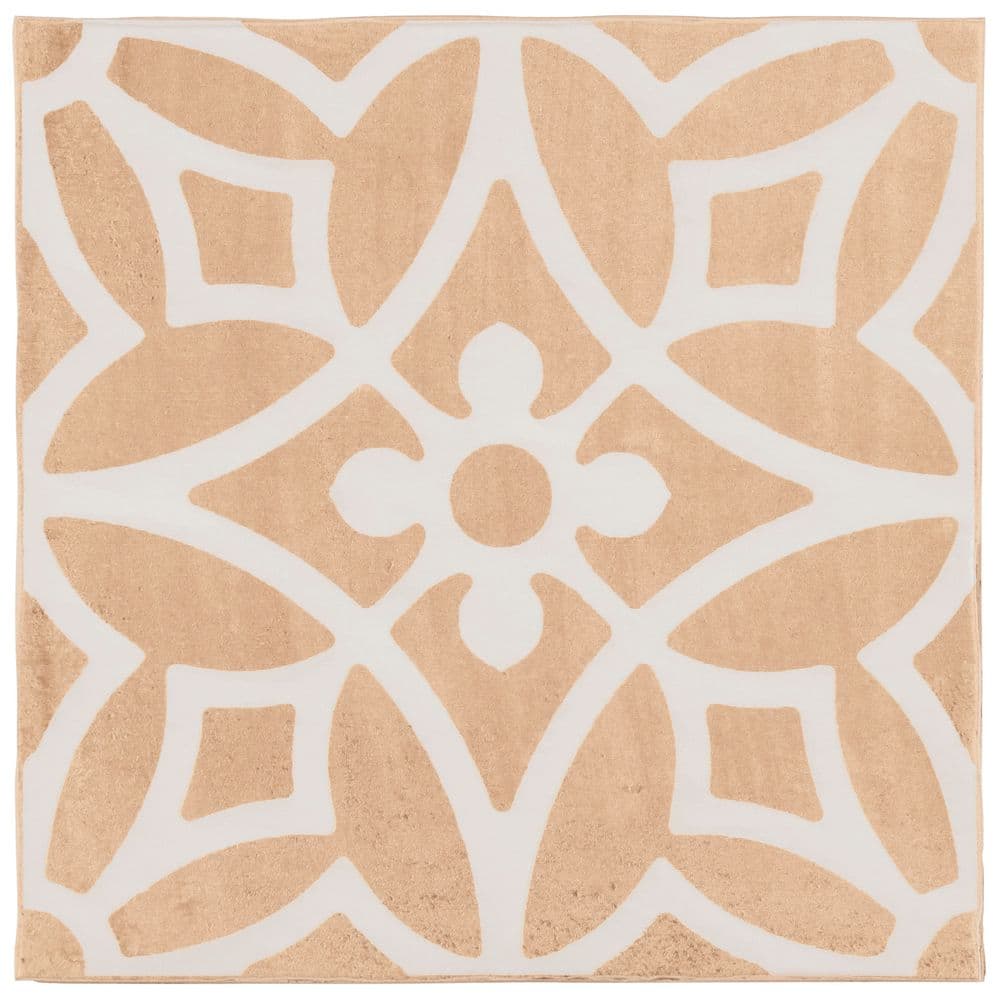 Sienna Terracotta Flora 8.85 in. x 0.43 in. Matte Porcelain Floor and Wall Tile Sample price history on PriceWatchPro