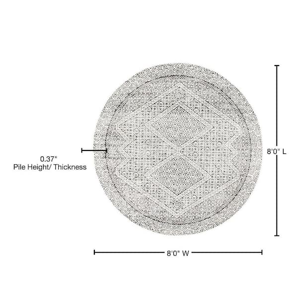 Home Decorators Collection Mozaik Tribal Light Gray 8 ft