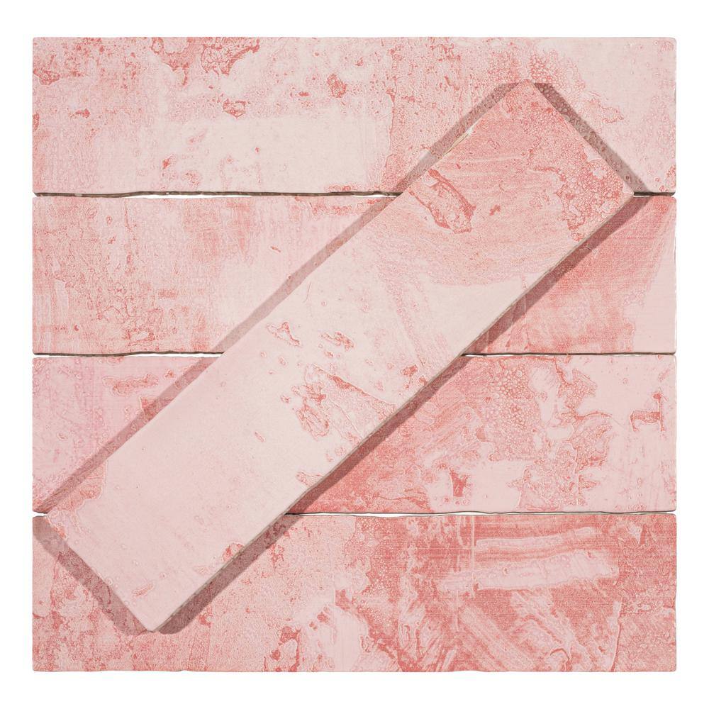 Splash Rose Pink Glossy Ceramic Subway Wall Tile