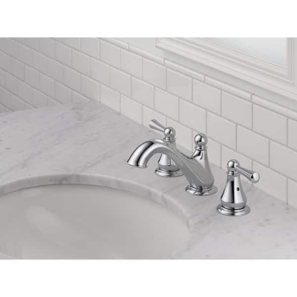 Delta Silverton 8 in Widespread 2-Handle Bathroom Faucet in Chrome 