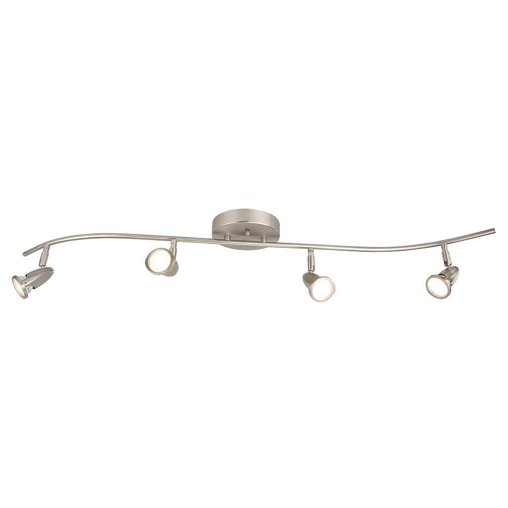Kenzie 6 in. 4-Light Brushed Nickel LED Flush Mount