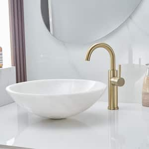 Single Hole Single Handle Bar Faucet With Swivel Spout in Brushed Gold