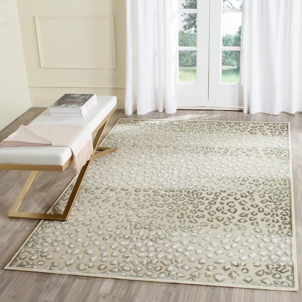 Paradise Cream/Multi Doormat 2 ft. x 3 ft. Abstract Animal Print Area Rug