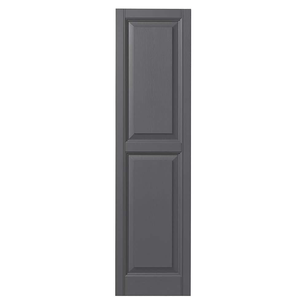 15 in. x 47 in. Raised Panel Polypropylene Shutter Pair in Gray price history on PriceWatchPro