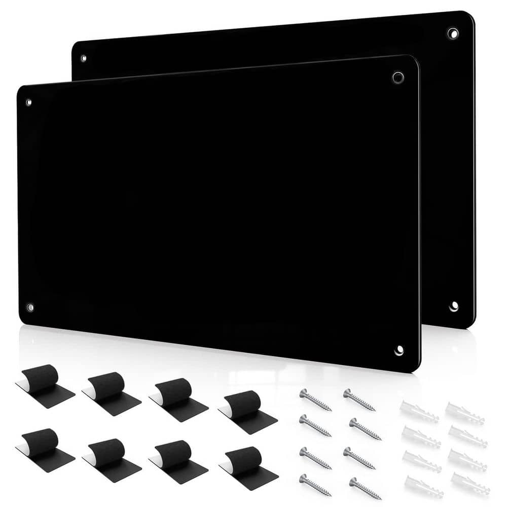 17.1 in. x 11.8 in. Outdoor/Indoor Metal Magnetic Bulletin Board to Display for Wall Cubicle Cabinet, Black (2-Pack) price history on PriceWatchPro