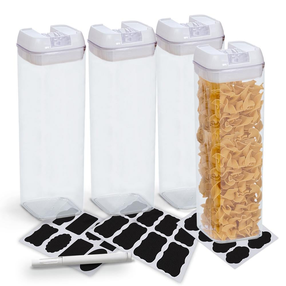 Cheer.US Airtight Plastic Canister with Lids Food Storage Jar