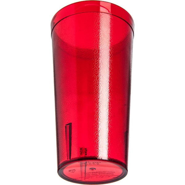 Carlisle 12 oz. SAN Plastic Stackable Tumbler in Ruby (Case of 72) 521210 -  The Home Depot