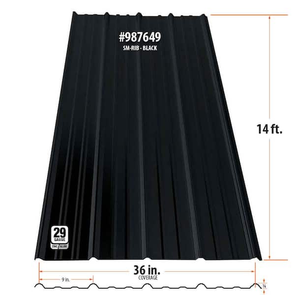 14 ft. SM-Rib Galvalume Steel 29-Gauge Roof/Siding Panel in Red 14 ft. SM-Rib Galvalume Steel 29-Gauge Roof/Siding Panel in Red