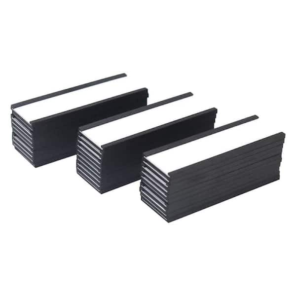 Unbranded Magnetic Label Holders with Paper Inserts Clear Protectors 1 x 3 in. Pack of 30 for Cabinets Shelves Offices