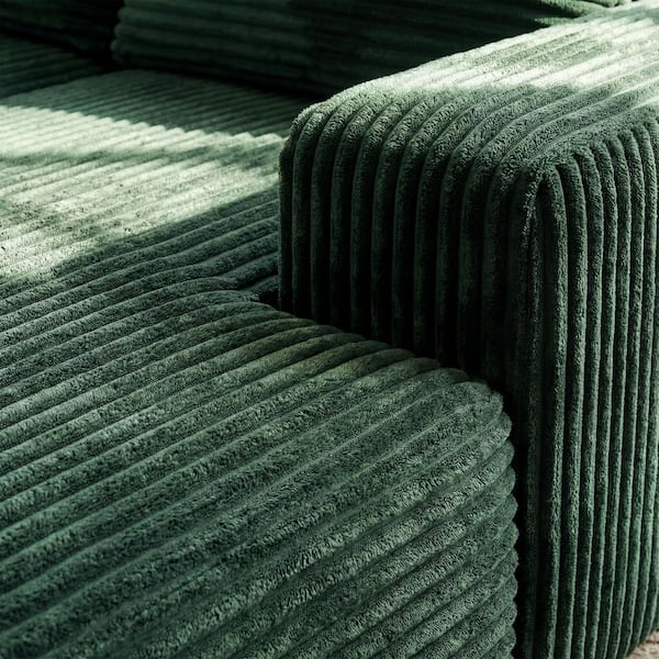 FUFU&GAGA 134 in. Square Arm Corduroy Upholstery U-Shaped with