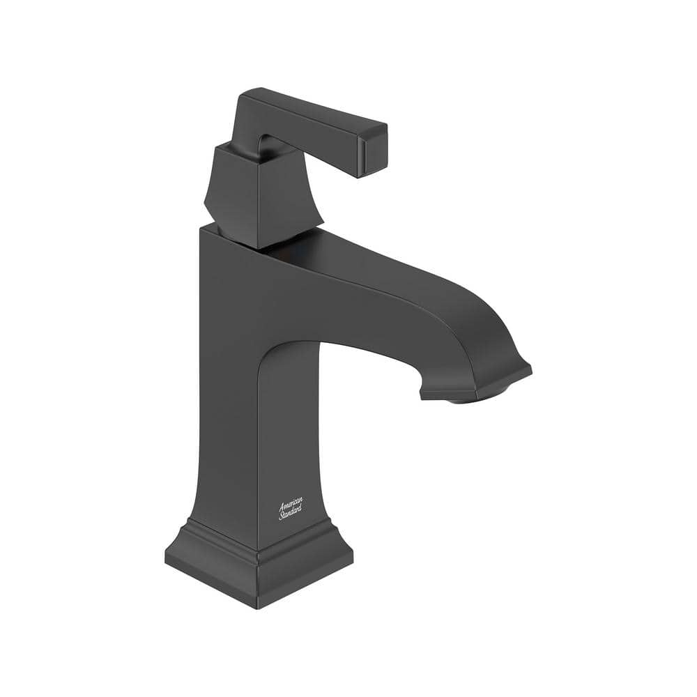 American Standard Town Square S Single-Handle Single-Hole Bathroom Faucet with Drain Assembly and WaterSense 1.2 GPM in Matte Black