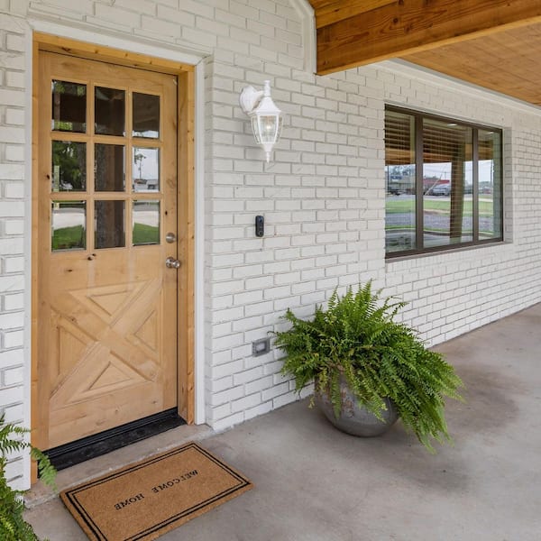 Designers Fountain - Waterbury White 1-Light Outdoor Line Voltage Hardwired Porch Light Wall Sconce with No Bulb Included